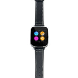 Bit Full Function Smart Watch for Apple/Android devices. Classical Elegance with Communications, Fitness, with Music Vault featuring 8G on board storage. Gold with brown calfskin leather strap