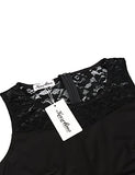 KASCLINO Women's Cocktail Dress A-Line Floral Lace Sleeveless Swing Party Dress With Pocket