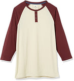 Rebel Canyon Young Men's Long Sleeve Cotton Baseball Henley Top