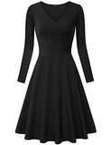 Laksmi Women's Long Sleeve Elegant Vintage A Line Dress