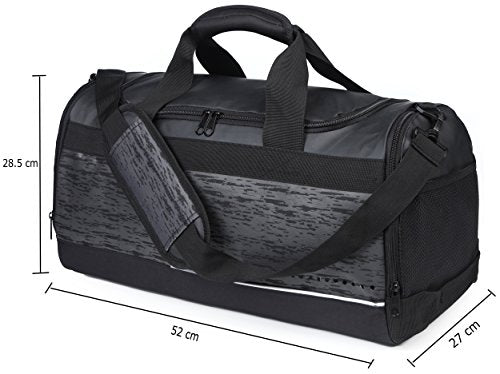 MIER 20 Inch Gym Bag with Shoe Compartment Men Duffel Bag, Medium, Black