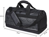 MIER 20 Inch Gym Bag with Shoe Compartment Men Duffel Bag, Medium, Black