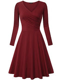 Laksmi Women's Long Sleeve Elegant Vintage A Line Dress