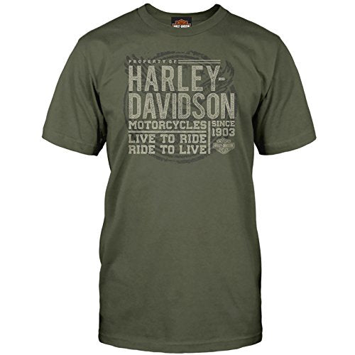 Harley-Davidson T-Shirt Salutes Our Veterans Overseas Tour - Vintage Stamp
