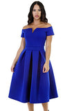 Lalagen Women's Vintage 1950s Party Cocktail Wedding Swing Midi Dress