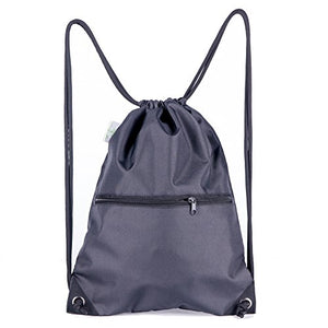 HOLYLUCK Men & Women Sport Gym Sack Drawstring Backpack Bag (White, Purple, Burgundy,Black,Navy Blue,Red,Blue)