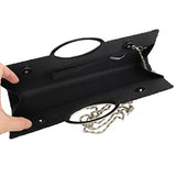 Fashion Road Womens Luxury Evening Wedding Party Purse Clutch Rhinestone Satin Pleated Handbag