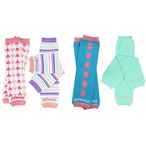 juDanzy 4-pack Organic baby & toddler leg warmers gift set for boys & girls