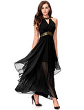 Noctflos Chiffon Elegant Maxi Cocktail Evening Dress For Women Party Wedding