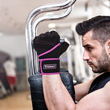 Trideer Womens Weight Lifting Gloves For Callus And Blister Protection, Breathable & Anti-slip, Padded Gym Gloves For Powerlifting, Cross Training - Available in Black, Pink, Purple (Pair)