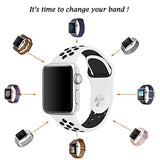 MOSKO Sport Band For Apple Watch 38mm 42mm,Soft Silicone Strap Replacement Wristbands For Apple Watch Sport Series 3 Series 2 Series 1