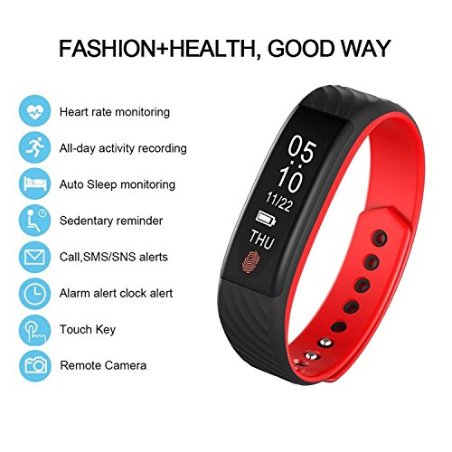 Smart Wristband Non-Bluetooth Pedometer Bracelet Fitness Tracker Smart Watch with Step Calories Counter Distance Time / Date (Simple,No app,No Phone need) for Walking Running