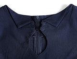MUXXN Women's Audrey Hepburn 1960s Half Sleeve Belt Formal Work Dress