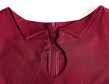 MUXXN Women's Audrey Hepburn 1960s Half Sleeve Belt Formal Work Dress