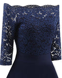 EvoLand Women's Lace Cocktail Evening Party Dress