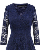 EvoLand Women's Lace Cocktail Evening Party Dress
