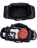 MIER 20 Inch Gym Bag with Shoe Compartment Men Duffel Bag, Medium, Black