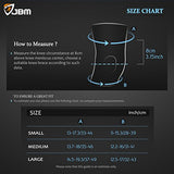 JBM Adult GYM Knee Braces Support Compression Sleeve Patella Wrap Band Knee Stabilizer Safe Pain Relief for Weightlifting Power Lifting Fitness Exercise Badminton Running Climbing Cycling Biking