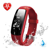 Fitness Tracker Watch with Heart Rate Monitor, Lintelek IP67 Waterproof Activity Tracker, with Multiple Sports/ Steps Counter/ Sleep Monitor/ Connected GPS Wristband for Android and iOS Smartphone