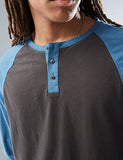 Rebel Canyon Young Men's Long Sleeve Cotton Baseball Henley Top