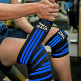 Mava Sports Knee Wraps (Pair) for Cross Training WODs,Gym Workout,Weightlifting,Fitness & Powerlifting - Knee Straps for Squats - For Men & Women- 72"-Compression & Elastic Support