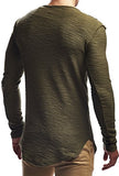 Leif Nelson Men's Oversized Long Sleeve T-Shirt Sweatshirt LN6323