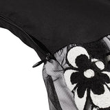 KILLREAL Women's Vintage Sleeveless Floral Organza Cocktail Homecoming Dress