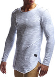Leif Nelson Men's Oversized Long Sleeve T-Shirt Sweatshirt LN6323