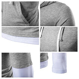 Guoji Men's Casual Slim Fit Long Sleeve T-Shirt With Hooded/Hoodies Tops