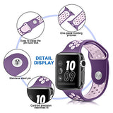 MOSKO Sport Band For Apple Watch 38mm 42mm,Soft Silicone Strap Replacement Wristbands For Apple Watch Sport Series 3 Series 2 Series 1