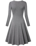Laksmi Women's Long Sleeve Elegant Vintage A Line Dress