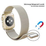 Yometome Apple Watch Band 38mm/42mm Case, Fashion Noble Luxury Magnetic Mesh Stainless Steel Bracelet Accessory Replacement Wristband for Apple iwatch Series 2 & Series 1