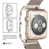 Yometome Apple Watch Band 38mm/42mm Case, Fashion Noble Luxury Magnetic Mesh Stainless Steel Bracelet Accessory Replacement Wristband for Apple iwatch Series 2 & Series 1