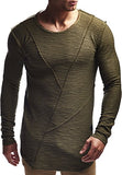 Leif Nelson Men's Oversized Long Sleeve T-Shirt Sweatshirt LN6323