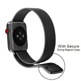 Lelong for Apple Watch Band 38mm 42mm,Milanese Loop Fully Magnetic Clasp Stainless Steel Mesh iWatch Band for Apple Watch Series 3 Series 2 Series 1 Sport & Edition