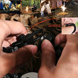 Survival Bracelet Watch, Men & Women Emergency Survival Watch with Paracord/Whistle/Fire Starter/Scraper/Compass and Thermometer, 6 in 1 Multifunctional Outdoor Gear