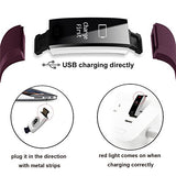 Fitness Tracker, Waterproof Activity Tracker with Heart Rate Monitor Bluetooth Smart Watch Wireless Smart Bracelet Sleep Monitor Pedometer Wristband for Android and iOS Smartphone