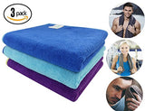 Sports Towel ForNeat Microfiber Towels Set, Multi-purpose Gym Towel, Extra Absorbent, Fast Drying & Antibacterial, for Sports, Workout, Fitness, Gym, Yoga, Pilates, Travel, Camping & More