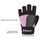 Trideer Womens Weight Lifting Gloves For Callus And Blister Protection, Breathable & Anti-slip, Padded Gym Gloves For Powerlifting, Cross Training - Available in Black, Pink, Purple (Pair)