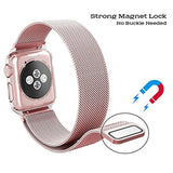 Yometome Apple Watch Band 38mm/42mm Case, Fashion Noble Luxury Magnetic Mesh Stainless Steel Bracelet Accessory Replacement Wristband for Apple iwatch Series 2 & Series 1