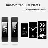 Fitness Tracker, Waterproof Activity Tracker with Heart Rate Monitor Bluetooth Smart Watch Wireless Smart Bracelet Sleep Monitor Pedometer Wristband for Android and iOS Smartphone