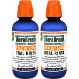 TheraBreath Dentist Recommended PerioTherapy HEALTHY GUMS Oral Rinse with ZINC and TEA TREE OIL. CERTIFIED VEGAN, GLUTEN FREE and KOSHER. 16.9 Ounce