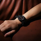 Survival Bracelet Watch, Men & Women Emergency Survival Watch with Paracord/Whistle/Fire Starter/Scraper/Compass and Thermometer, 6 in 1 Multifunctional Outdoor Gear
