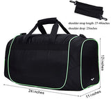 MIER 20 Inch Gym Bag with Shoe Compartment Men Duffel Bag, Medium, Black