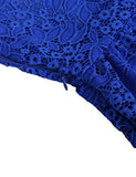 HNNATTA Juniors' Floral Lace 3/4 Sleeve A Line Round Neck Pleated Swing Cocktail Party Dress