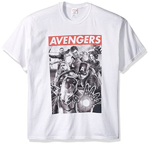 Marvel Men's Avengers Word Bar Street Wear T-Shirt