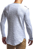 Leif Nelson Men's Oversized Long Sleeve T-Shirt Sweatshirt LN6323