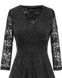 EvoLand Women's Lace Cocktail Evening Party Dress