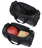 MIER 20 Inch Gym Bag with Shoe Compartment Men Duffel Bag, Medium, Black