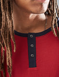 Rebel Canyon Young Men's Long Sleeve Cotton Baseball Henley Top